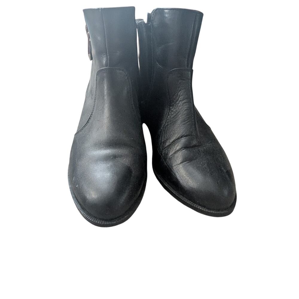 Marc Fisher Black Leather Ankle Boots size 7.5M